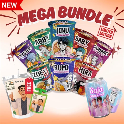 Saja Boys & Huntrix Party Bundle | Kpop Ramen Cup Noodle Labels | Saja Boys Soda Pop Can Labels   Dr. Han's Tonic Drink Caprisun Juice Label - Etsy