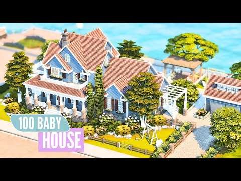 100 Baby Challenge House 🍼 The Sims 4 Speed Build