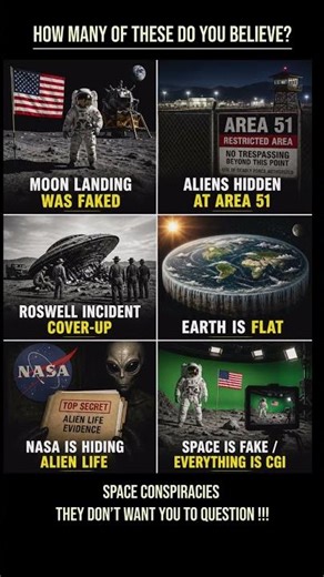 Strangest Space Conspiracies people still believe.. #space #shortsfeed