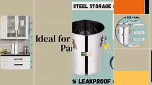 Stainless Steel Food Storage Containers with Lids, Leakproof Airtight Canisters, Flour Clamp Canister locks, Ideal for Kitchen & Pantry Storage for Tea, Coffee, Sugar, Dry Fruits (27 Oz / 800 ML)