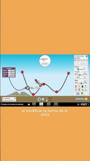 🛹Descubre la simulación PhET "Energía en la Pista de Patinaje" #física