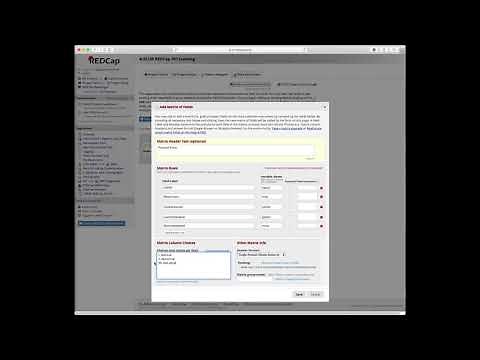 REDCap 101 Part 6. Introduction matrices