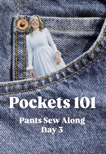 It’s day 3 of the #franklinjaysewalong and we’re adding on pockets! This is a part of the pants sew along but it is optional! You can also apply this technique to any piece that has straight side seams! Dresses, skirts, coats etc For finishing your seams here… you can use your serger if you have one, you can use pinking shears, or a zig zag stitch on your regular machine. It is possible to do a faux felled seam with a pocket but it’s a little tricky. If there is enough interest I will make a vid