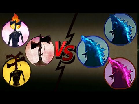 Legendary Siren Head Team Vs Godzilla Family