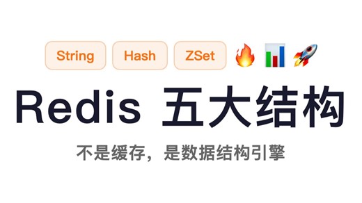 Redis 不只是缓存：String、Hash、List、Set、Sorted Set 一次讲清