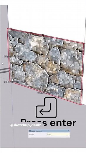 3D natural stone wall in SketchUp using Bitmap to Mesh