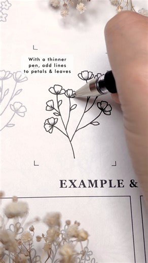 A flower doodle so simple, anyone can draw it 💐 Think you can't draw? Let me show you the steps. All you need is a pen and less than a minute 😍 #flowerdoodle | Aska Hall