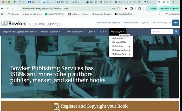 How to access and assign ISBNs on Bowker
