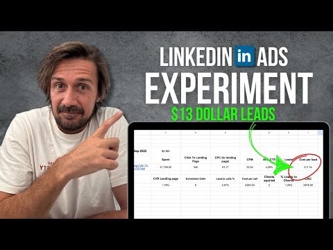 LinkedIn Ads test which cut costs to $13 per lead