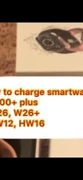 How to charge smart watch usb charger with two pin magnetic charger | w26, HW12, HW16, T500 plus