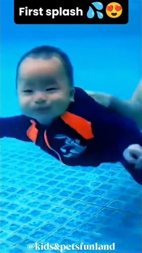 Baby’s First Swim 💦😍 | Cutest Water Reaction Ever!