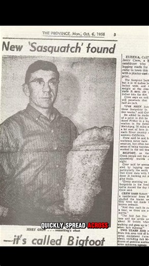 The 1958 Bigfoot MYSTERY That Started It All #shorts
