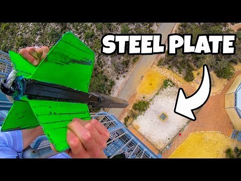 GIANT DART Vs. STEEL PLATE from 45m!