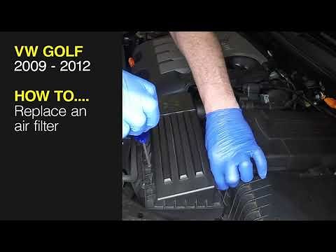 How to Replace the air filter on the Volkswagen Golf 2009 to 2012