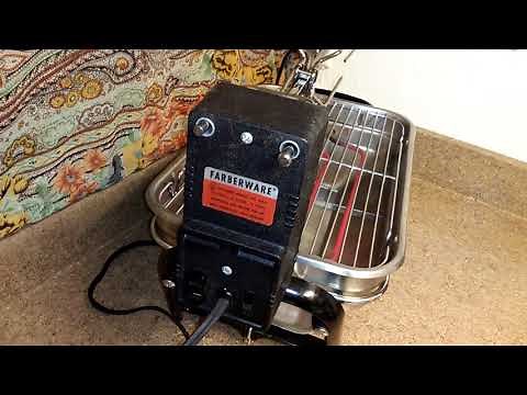 FARBERWARE OPEN HEARTH ELECTRIC BROILER & ROTISSERIE 455A