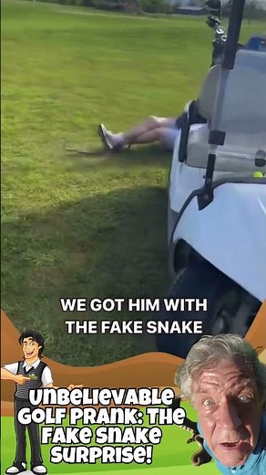Unbelievable Golf Prank: The Fake Snake Surprise! #golfhumor #golflife #golfjokes #golffunny