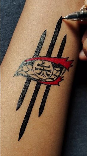 Akaza's Fury || Demon Slayer Temporary Tattoo Art.....#tattoo #art #demonslayer
