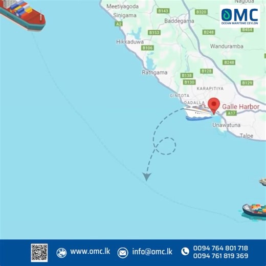 Experience top-tier ship agency services and ship chandling services at Galle Port and Galle OPL. We ensure efficiency and excellence for all your maritime needs. Choose OMC today! Your Trusted Shipping Agency & Ship Chandler In Sri Lanka. Contact us for more details: 94 76 480 1718 l 94 76 181 9369 l info@omc.lk l www.omc.lk . . . #CommercialShipping #OceanTransportation #TrincomaleePort #PortsAndTerminals #ShippingAgencyServicesInSriLanka #ColomboPort #GalleOPL #OceanMaritimeCeylon #GallePort 