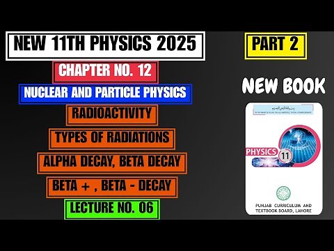 Alpha Decay | Beta Plus Decay | Beta Minus Decay | Chapter 12 | New 11th Physics 2025