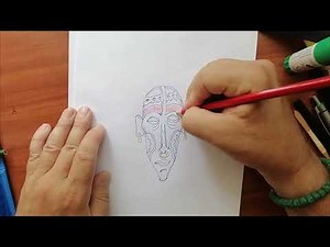 Doodle Art African Mask | Easy Drawing Tutorial