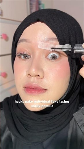 hacks pake individual fake lashes untuk pemula #makeup #makeuphacks
