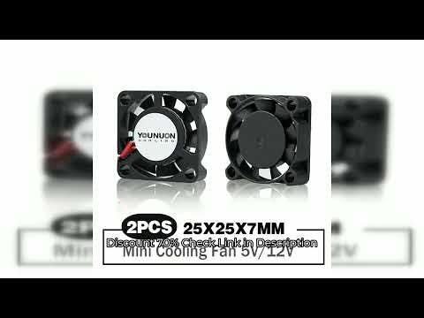 2 Pieces 25x25x7mm DC 5V 12V 2-Pin Cooler Brushless Chipset Heatsink Mini Cooling Fan 2507