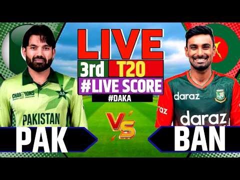 🔴Pakistan vs Banglades 3rd ODI Match | Pak vs Ban | Cricket live Score & Analysis Today