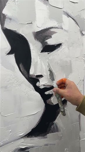 Abstract Portrait with a Palette Knife: Sculpting Facial Features | Art Tutorial