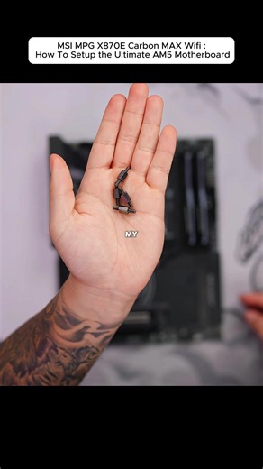 MSI MPG X870E Carbon MAX Wi-Fi: How To Setup The Ultimate AM5 Motherboard #pcgaming #pcbuild #pc #techtok #TechTips