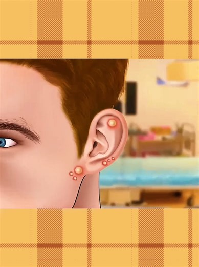 ear treatment and cleaning asmr animation #viral #fyp #ear #treatment #asmr