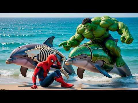 🦈🕷️SPIDER-MAN Wins The Magic Giant Spider-Dolphin Racing Championship | Epic Racing Challenge$?