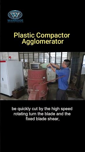 Forming ton Bag Scrap Strips into Balls丨Plastic Agglomerator Densifier Compactor Machine#shorts