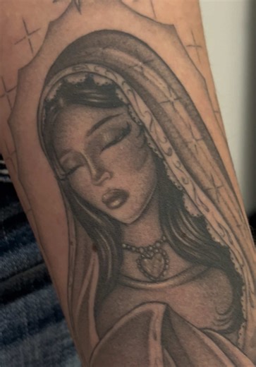 Stunning Virgin Mary Tattoo Healing Process