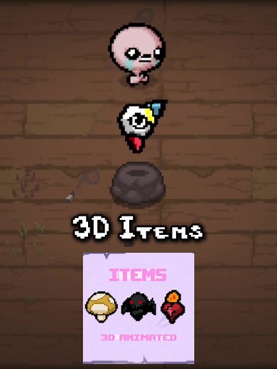 3D Items Dance in The Binding of Isaac Game