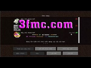 Hướng dẫn vào sever 3fmc và tạo tài khoản sever |Minecraft hướng dẫn sever #3