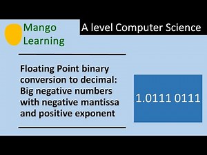 Floating point numbers: Negative mantissa, positive exponent