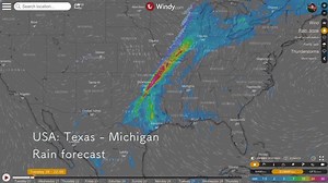 2.7K views · 26 reactions | Repeated downpours will elevate the risk of flash, urban and river flooding along a 1,500-mile-long area of the central United States into midweek. As record warmth builds over the Eastern states and colder air pushes southward over the West, an atmospheric battle zone will set up from Texas to Michigan. Check our forecast at: https://www.windy.com/?rain,34.307,-94.131,5 | Windy.com | Facebook
