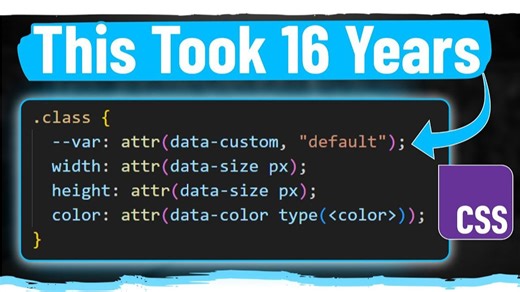 This CSS Update Revolutionizes CSS For Me - attr() Function Update (1)