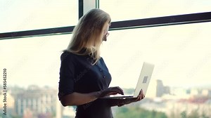 CEO diligently working on computer and manages business