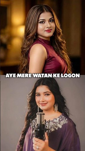 Aye Mere Watan Ke Logon Singing Comparison | Arunita Kanjilal | Ishita Vishwakarma