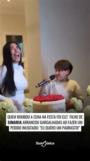 Simaria was surprised by her son's unusual request 😅Video: Reproduction/Instagram/@simonemendes