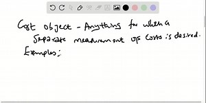 Define cost object and give three examples. | Numerade