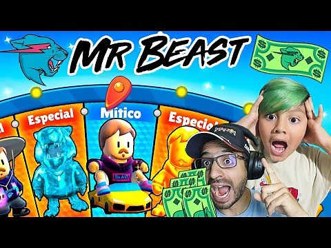 UNLOCK MR. BEAST in Stumble Guys | 100 Mr. Beast Roulettes in Spanish | Lucky Games