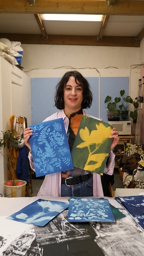 The blueprints of nature 🌸In 1854, the English photographer and botanist Anna Atkins created a series of images preserving natural objects using cyanotype. 170 years later, print designer Beth Postle is recreating this fascinating photographic process in her Margate studio, producing intricate, nature inspired designs on textiles. | Victoria and Albert Museum