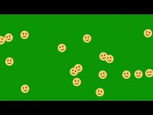 Free Green Screen Smiley Emoji Rain : Smiling Face Emoji Falling : Chroma Key