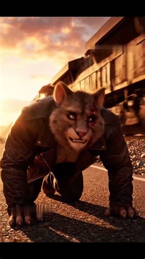 cat vs train #kitten#catvideo#kittenstory#aicatvideo#catshorts#viralshorts#cutecat#aiart#ytshorts