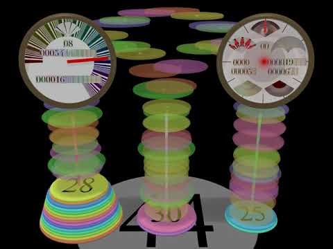 Solving 44-disc Hanoi Tower stack puzzle! (557844 Years@ 1 Move/Second)