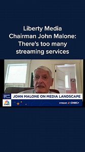John Malone, chairman of Liberty Media, on Tuesday said he believes there's too many streamers and that the industry will need to consolidate and scale up in order to match the distribution power of Big Tech. Watch the full interview: cnb.cx/4g9S62W | CNBC