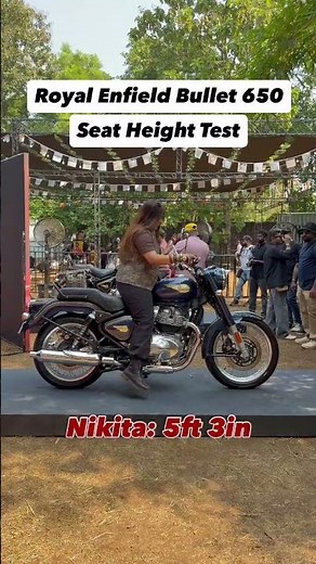 RE Bullet 650 Height Test: 5'3 vs 5'10 vs 6'3 #motoverse