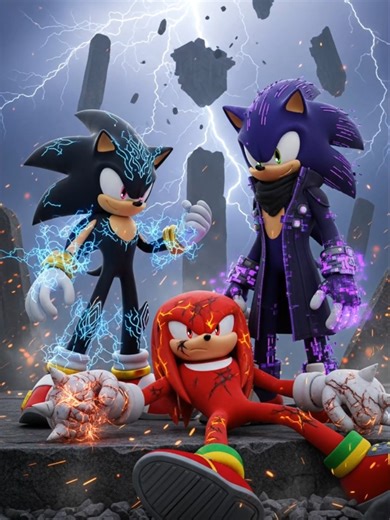 Sonic and Shadow vs Silver, Knukles #sonic #supersonic #shadow #fight #fypシ